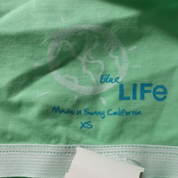Blue Life‎ Tank Tube Top Built in Bra Mint Green Cotton Size X-Small - Picture 8 of 8